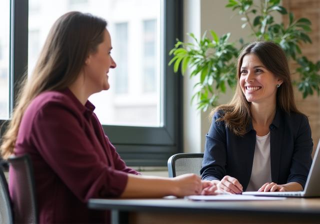 Coachingsessie in het Nijmeegse kantoor van Fensterstack